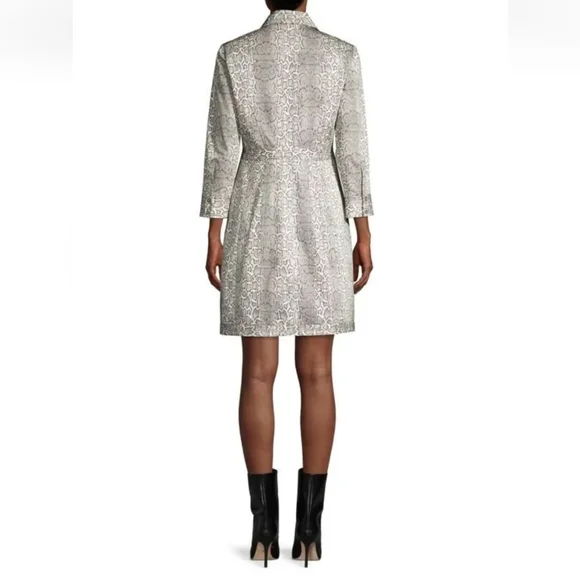 Elie Tahari Women's Emilia Snake Print Shirtdress NWT $498.00 Size US 6 Small